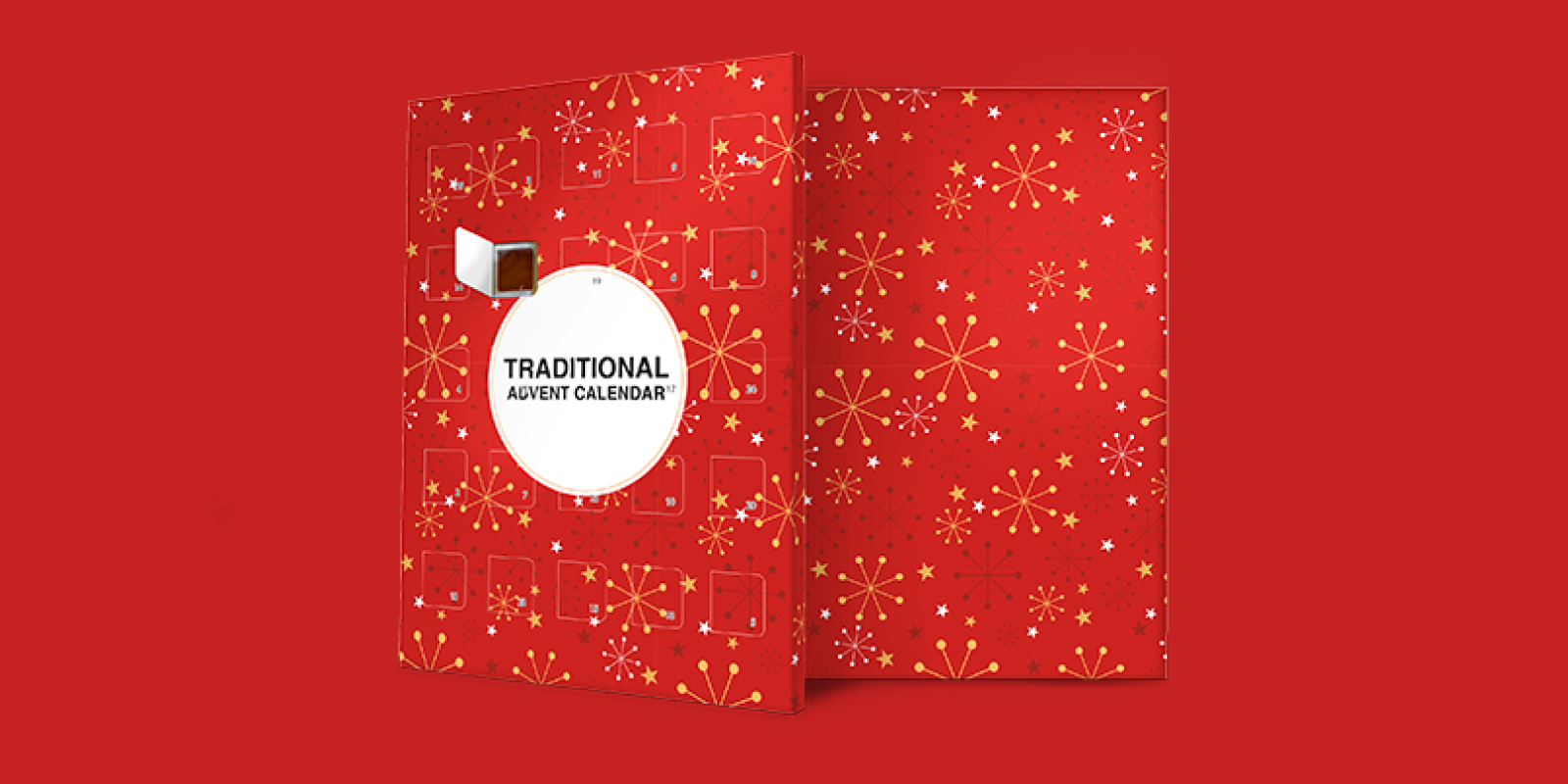 Traditional branded chocolate advent calendar