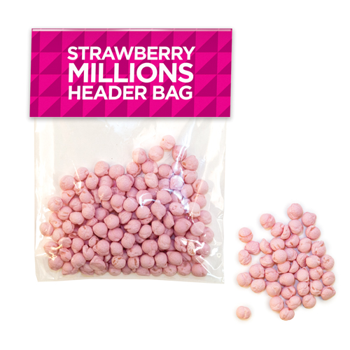 Promotional Header Bag - Millions - strawberry