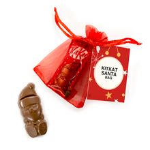 Organza Bag - KitKat Santa