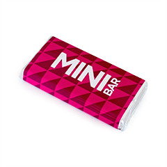 25g silver foiled chocolate bar